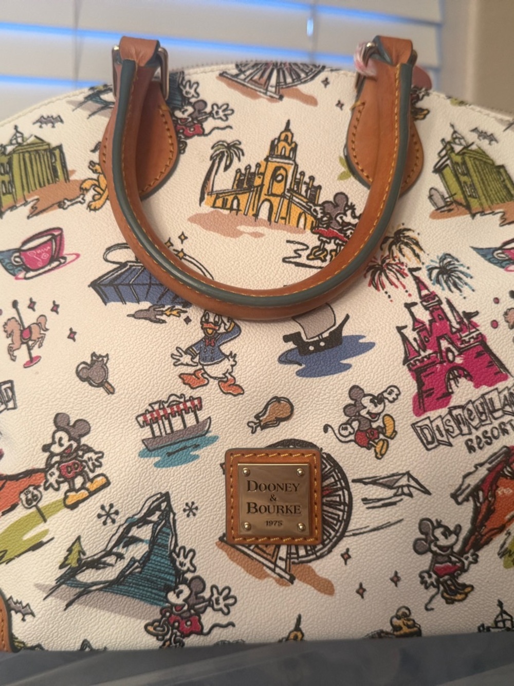 Dooney & Bourke White Disney Print Satchel